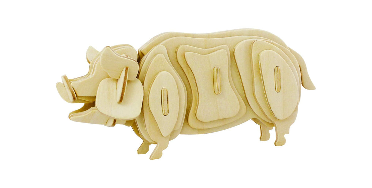 Wooden Farm Animals 3D Puzzle - 8 Pack