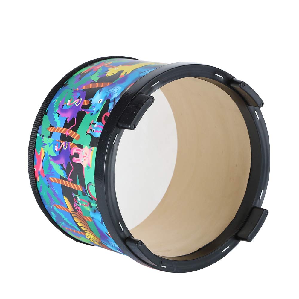 8-Inch Kids Floor Drum with Animal Print, 2 Mallets