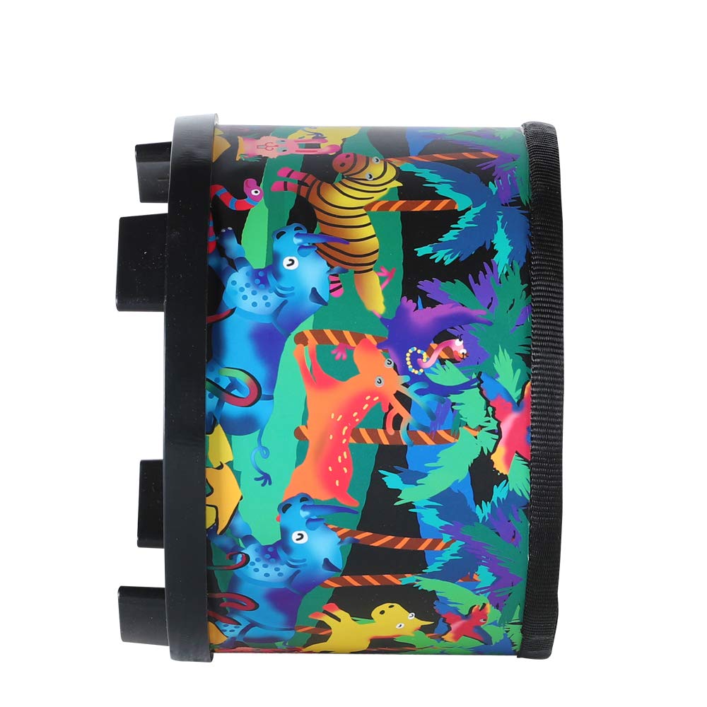 8-Inch Kids Floor Drum with Animal Print, 2 Mallets