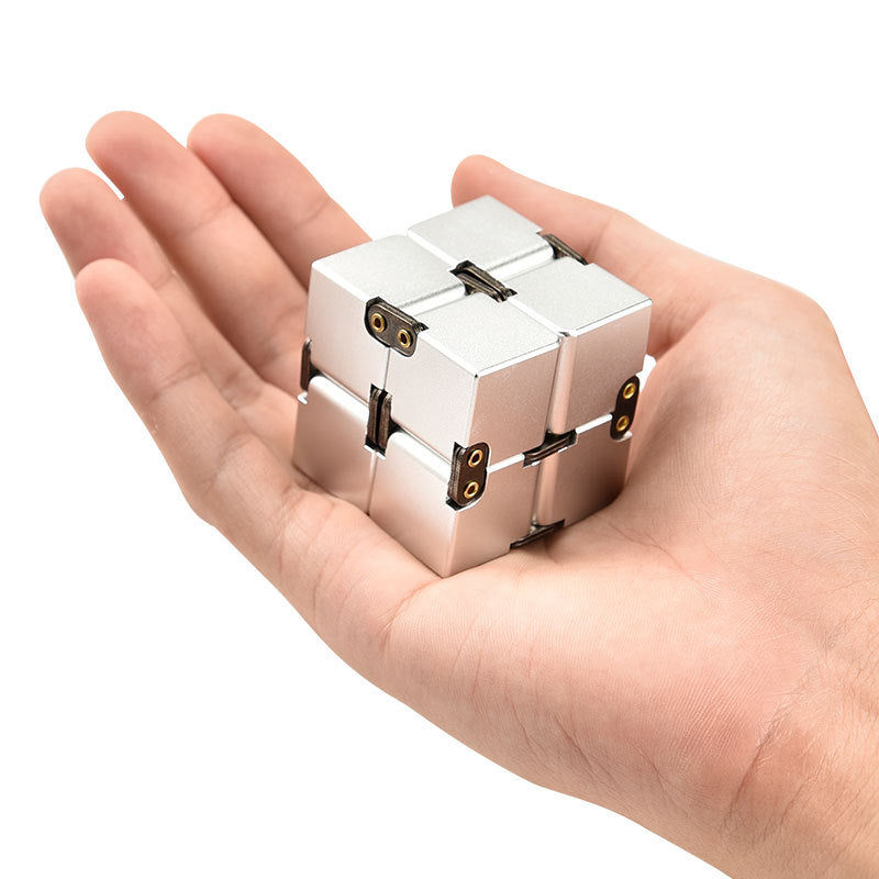 alloy infinity cube fidget toy product photo showing the full item