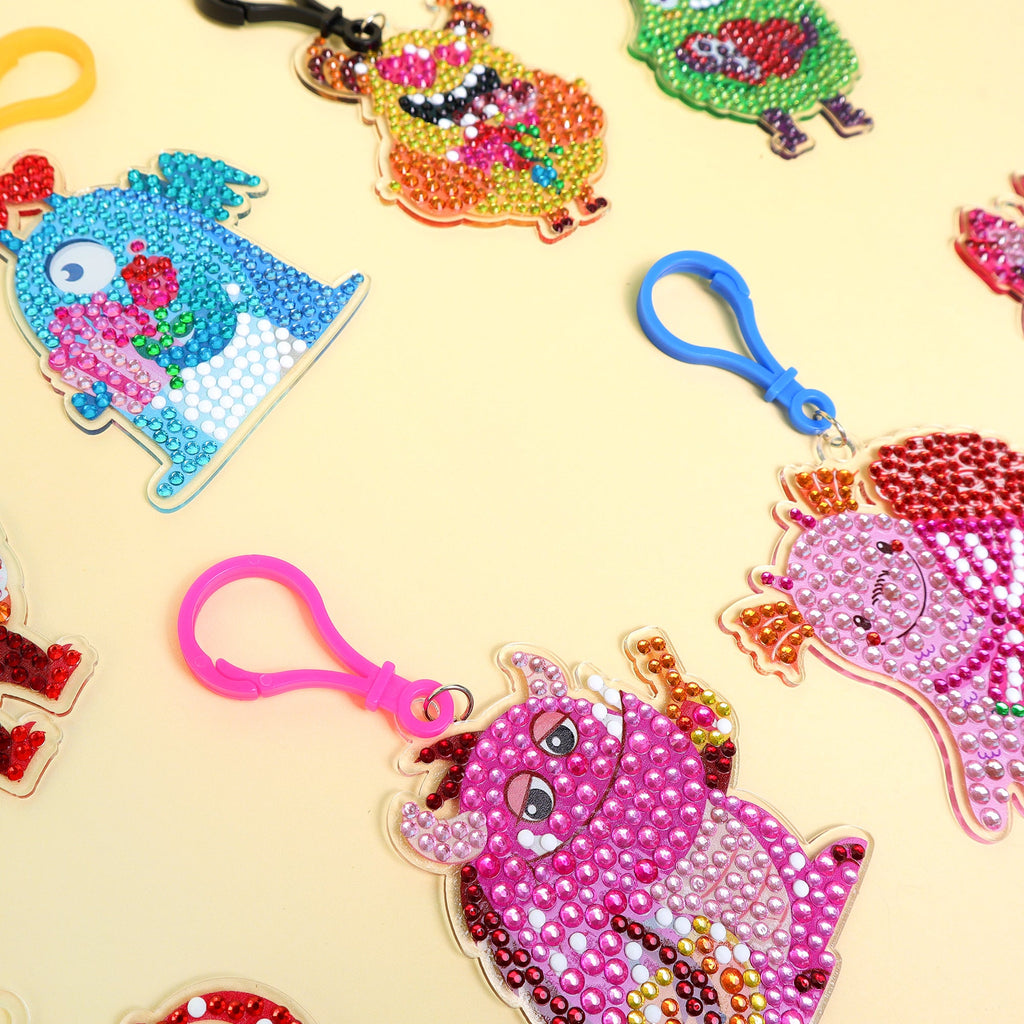 Adorable Keychains Diamond Art Kit – Monsters (Set of 15) by Kitsville, image 6 of 7