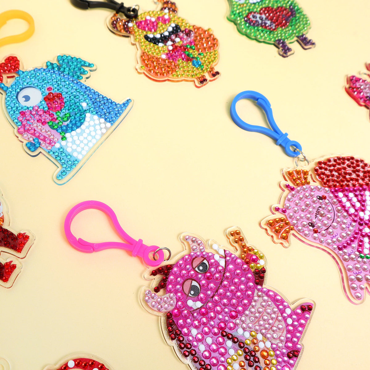 Adorable Keychains Diamond Art Kit – Monsters (Set of 15) by Kitsville, image 6 of 7