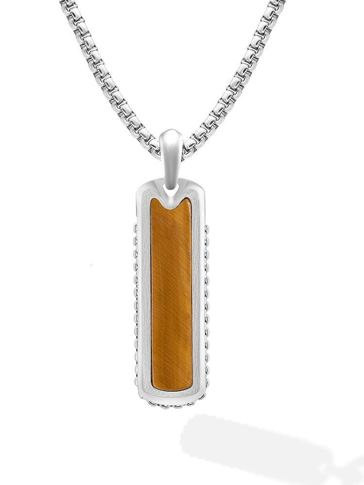 Tiger Eye Column Pendant Necklace - Maven Couture IncColumn Pendant