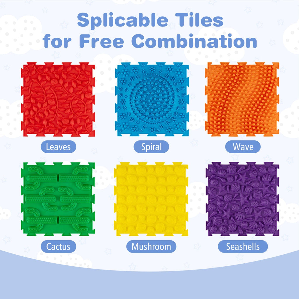 Rainbow Path Sensory Mats — 6 Pieces