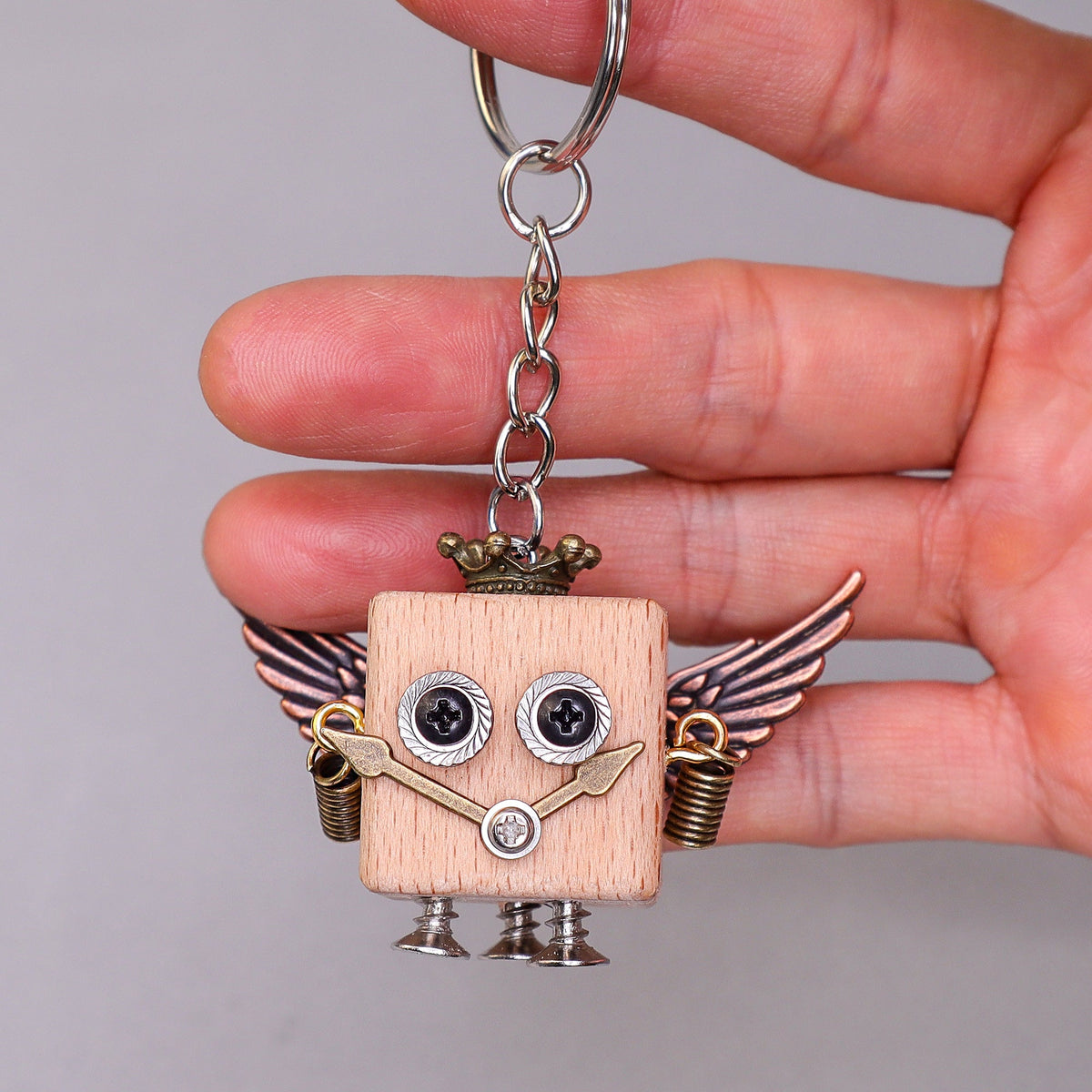DIY Timberbot Kit – Build 2 Wooden Robots, Make Keychains & Necklace by Kitsville, image 4 of 11