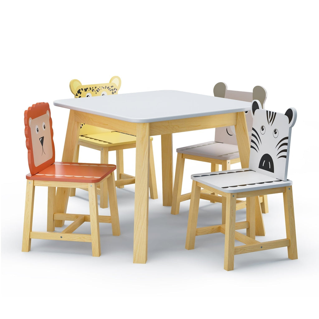 Animal Friends Kids Table & Chairs: 5 Pieces