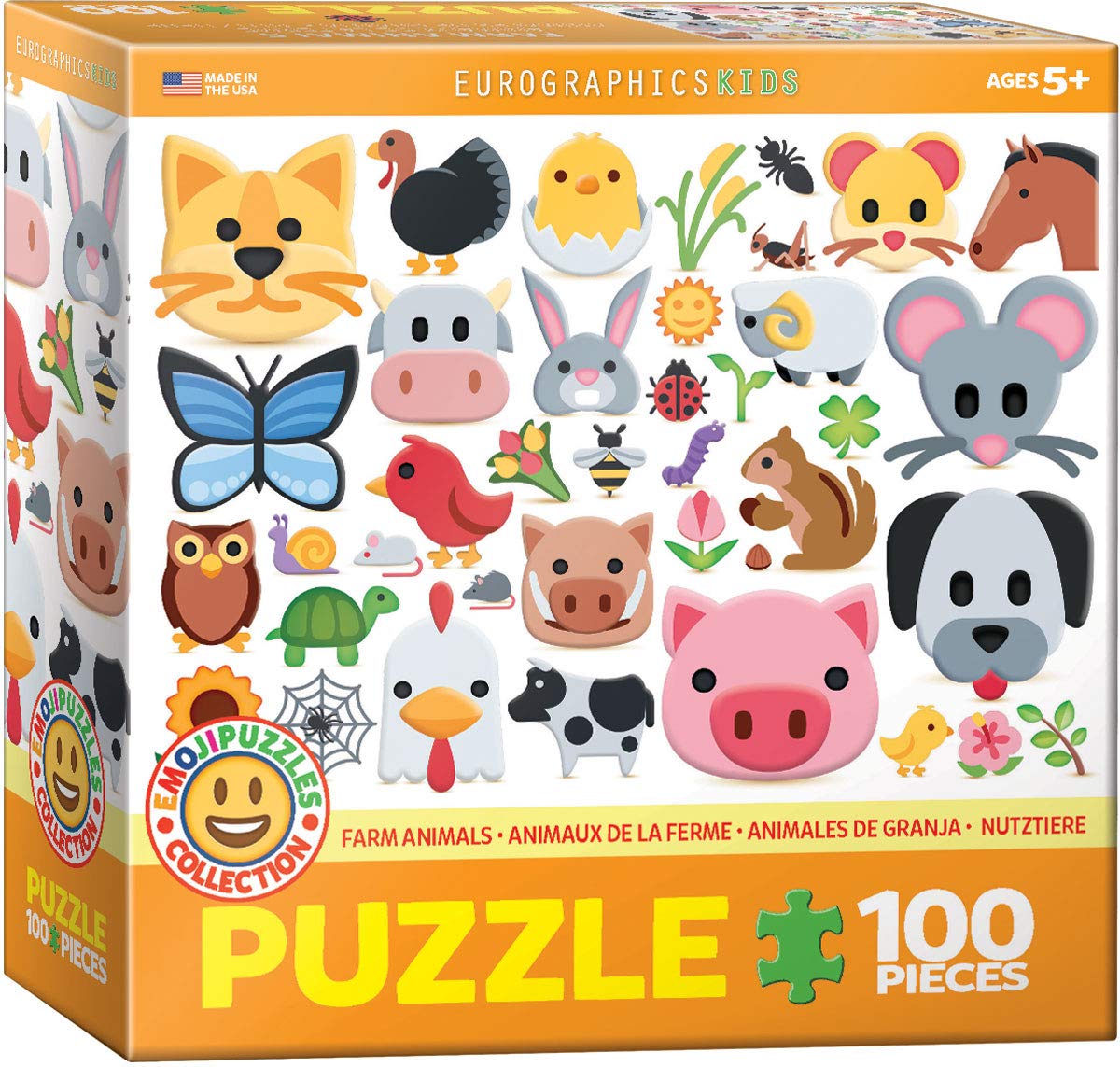 EuroGraphics Farm Animals Jigsaw Puzzle, 100 Pieces
