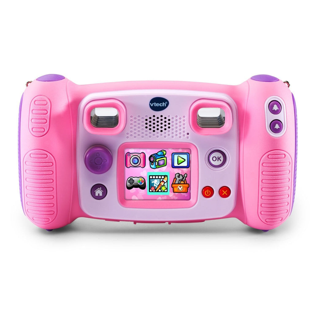 Rear screen and controls of the pink KidiZoom Camera Pix