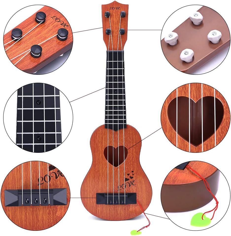 20-Inch Kids Ukulele with Nylon Strings & Real Tuning Gears