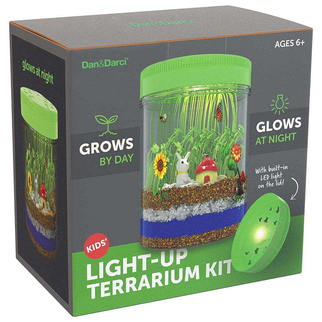 Light-Up Terrarium Science Kit with Seeds, Soil & LED Lid