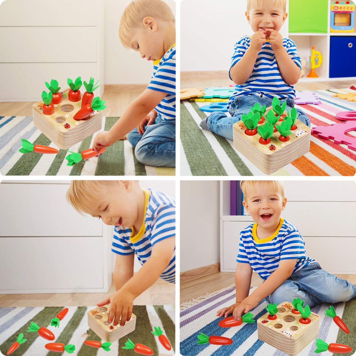 Carrot Harvest Montessori Toy for Hands On Learning and Fine Motor Fun