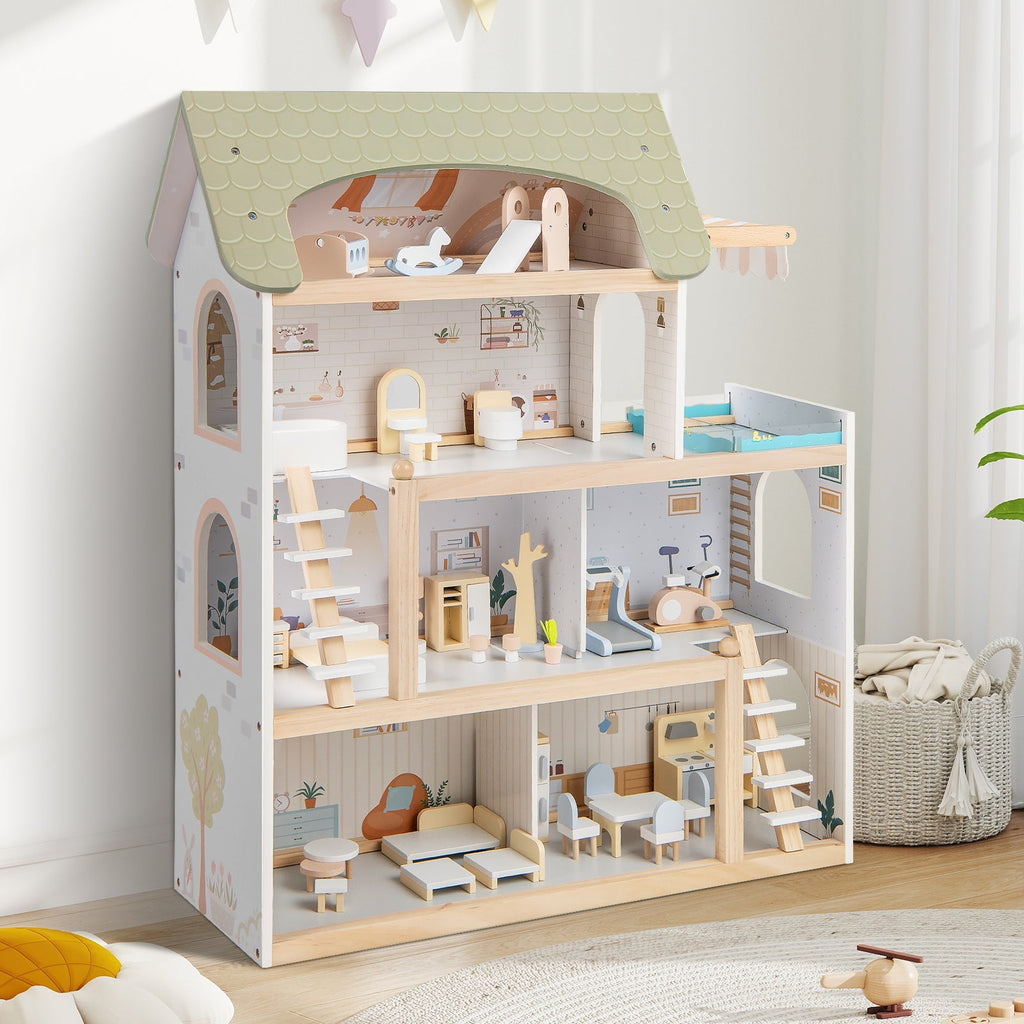 Garden Cottage Dollhouse — 33 Accessories