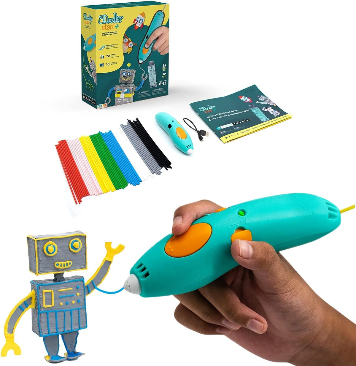 3D Drawing Pen with LED Light for Sculptural Art Projects