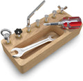 Montessori Wooden Screwdriver Skills Board with 7 Bolts & Tools