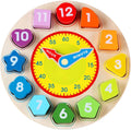 Wooden Shape-Sorting Learning Clock