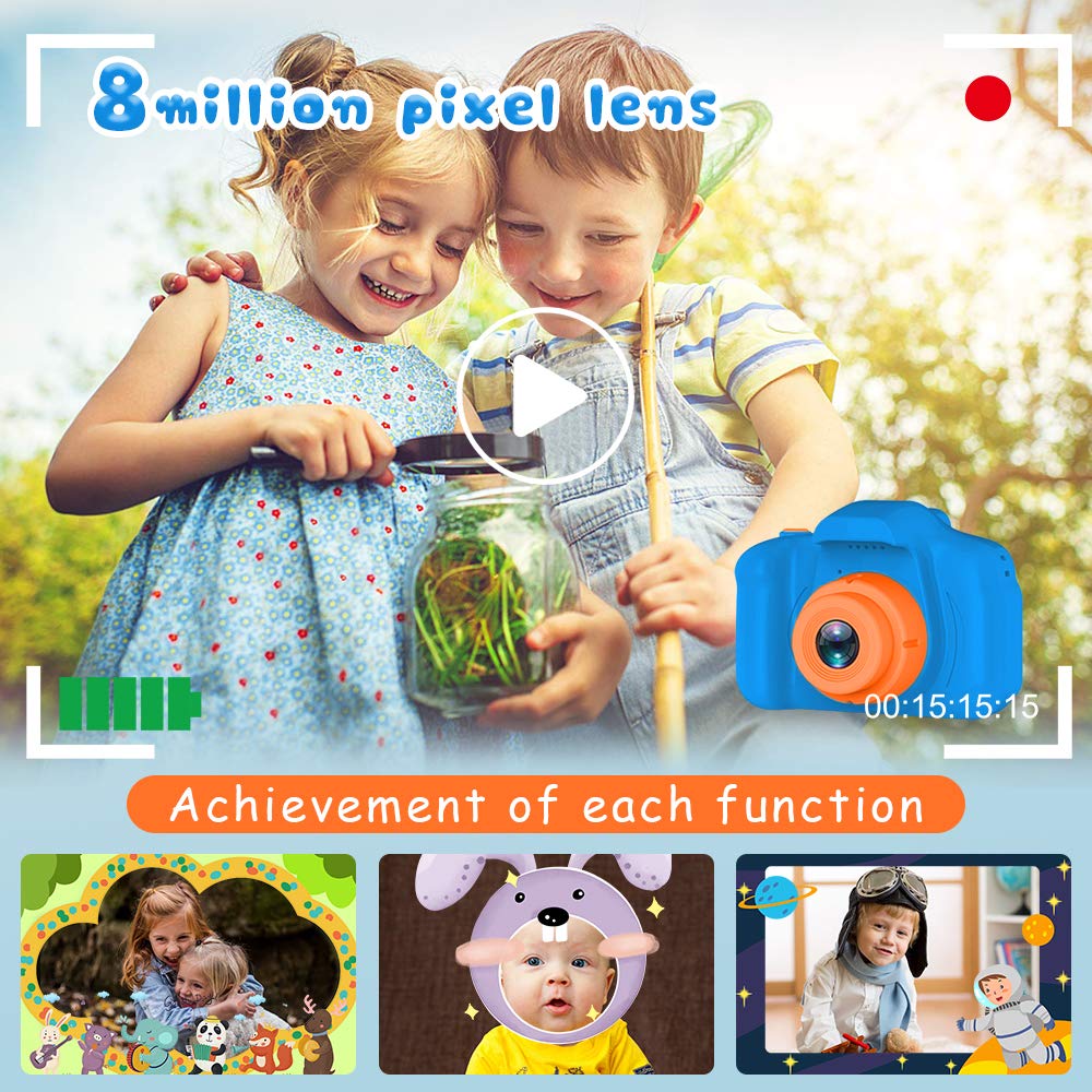 Kids Digital Selfie Camera with Dual Cameras & 32GB Card