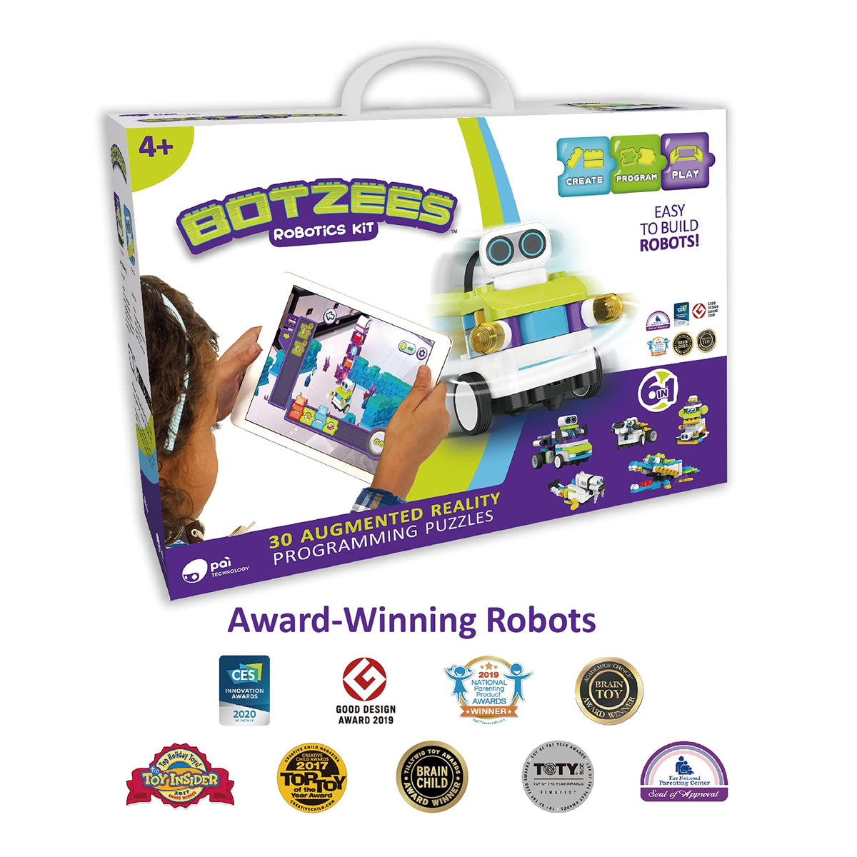 BOTZEES Coding Robot Building Kit for Kids, 130 Pieces - product photo