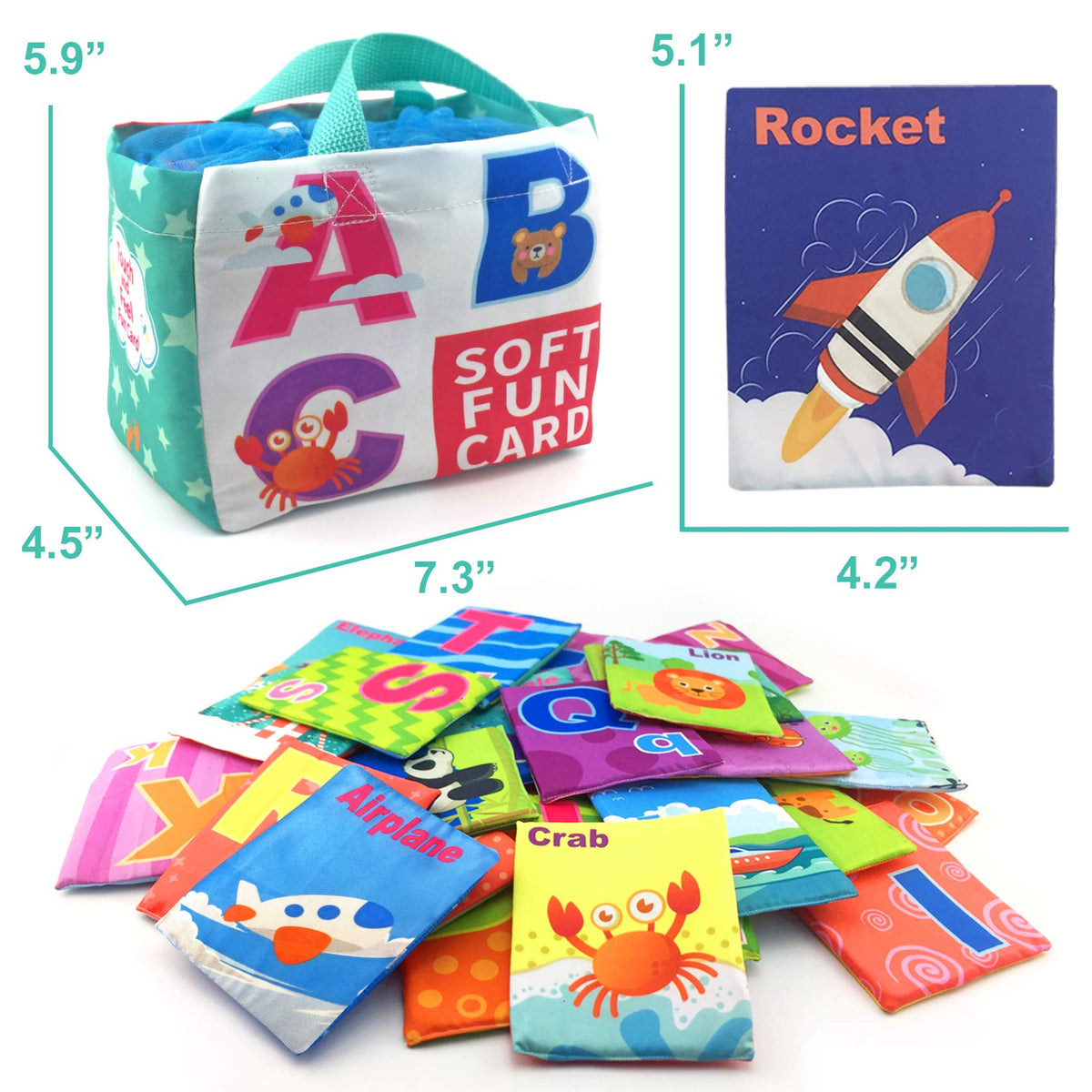 Alphabet Learning Cloth Cards