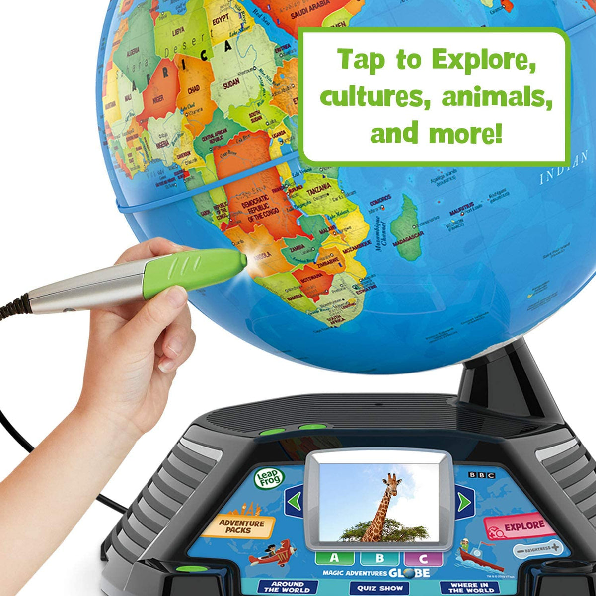 Interactive Learning Globe with Touch Pen, LCD Screen & 5+ Hours of Video