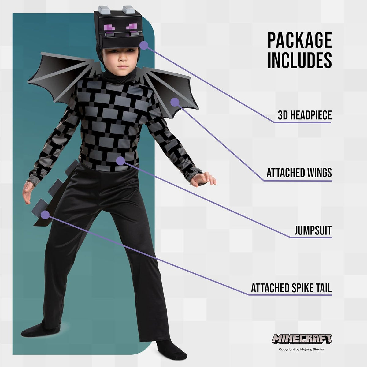 Ender Dragon Costume for Kids — product photo 2 of 6