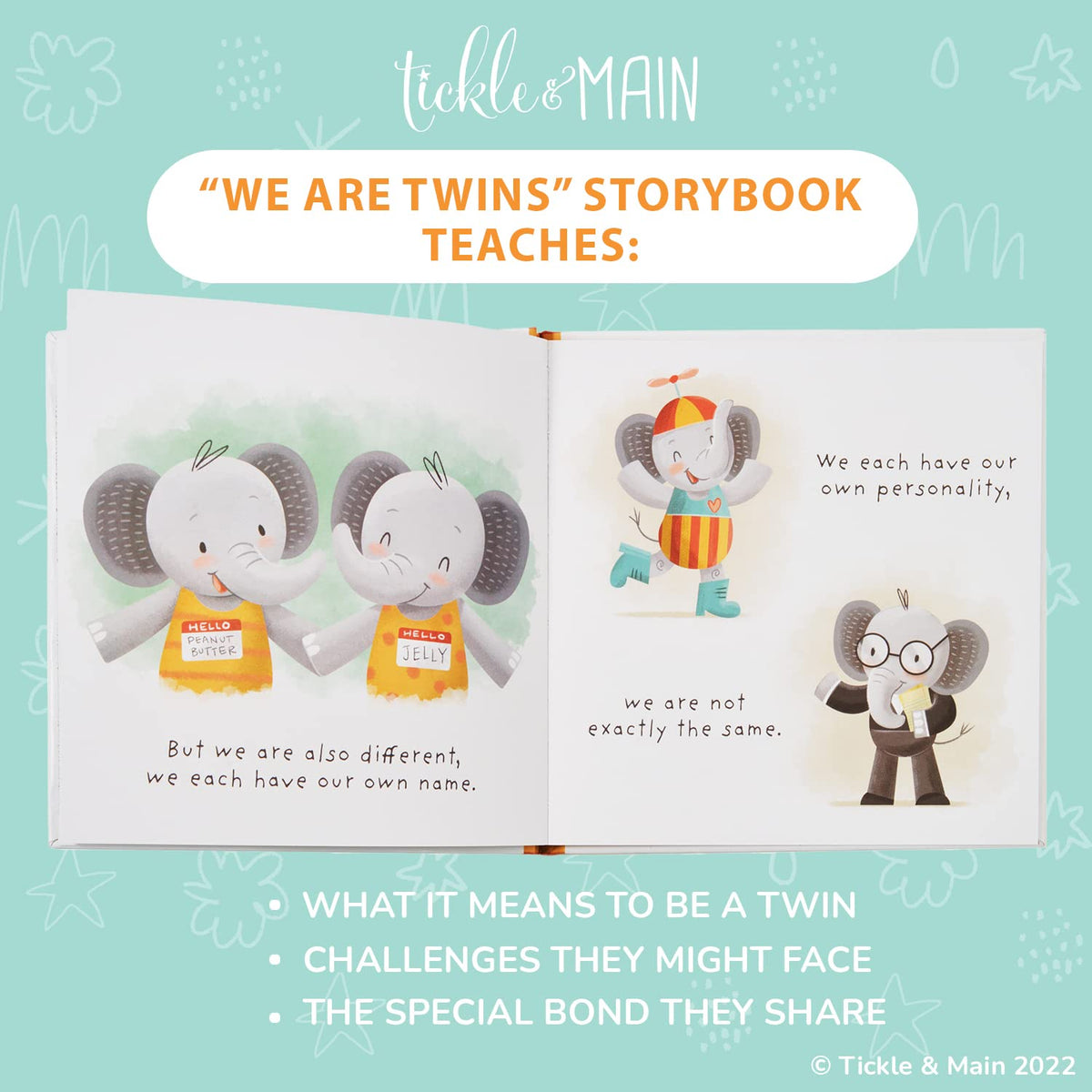 Baby Twins Keepsake & Rattle Gift Set