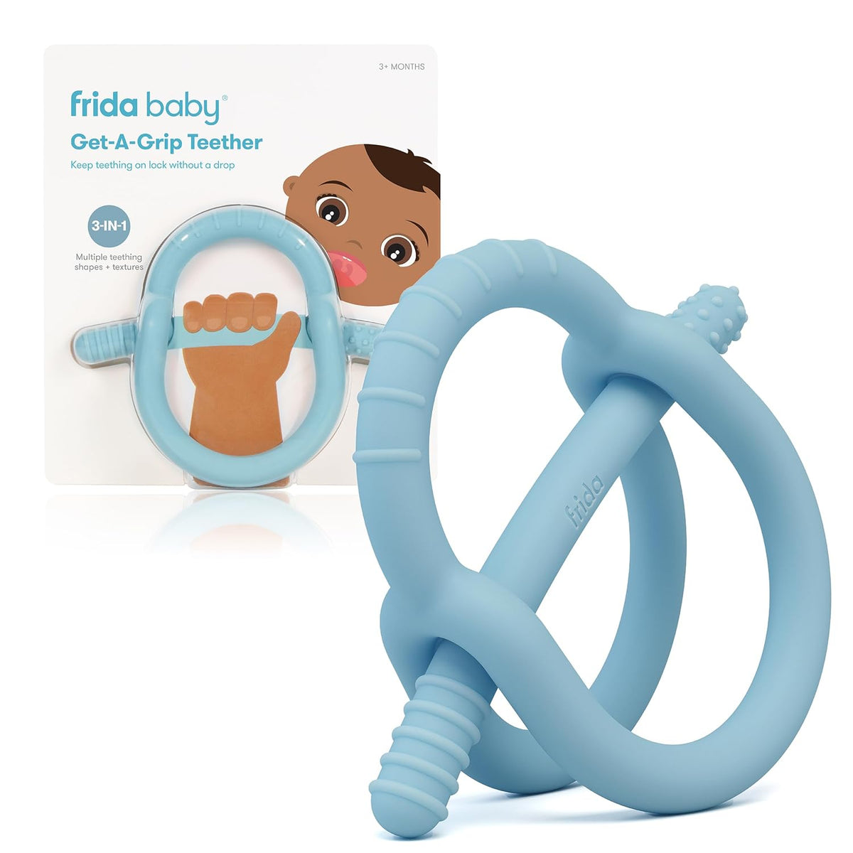 Get-A-Grip Silicone Baby Teether | Easy-Hold, BPA-Free Teething Relief