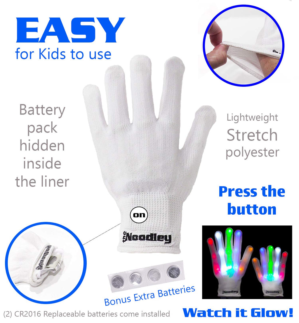 Kids' LED Light-Up Finger Gloves