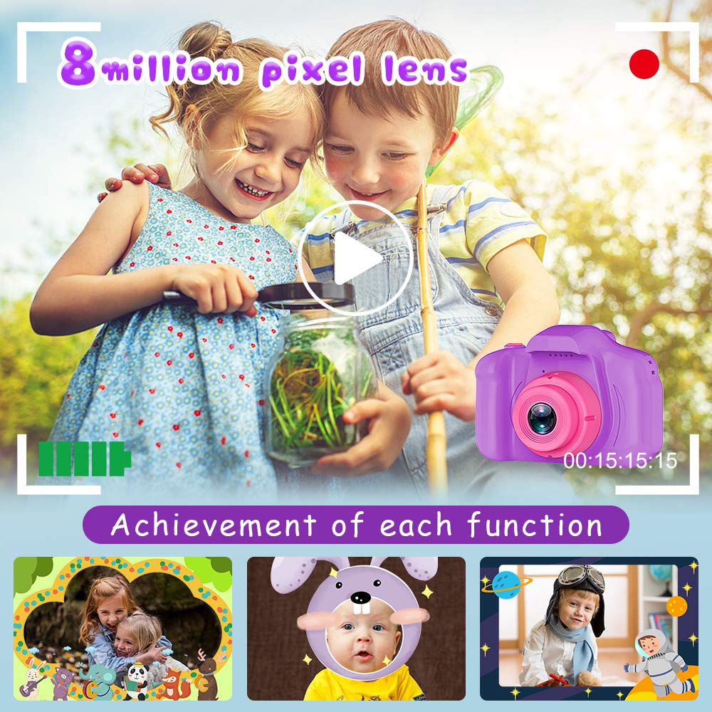 Kids Selfie Camera with 8MP Photos, 1080p Video & 32GB Card - product photo