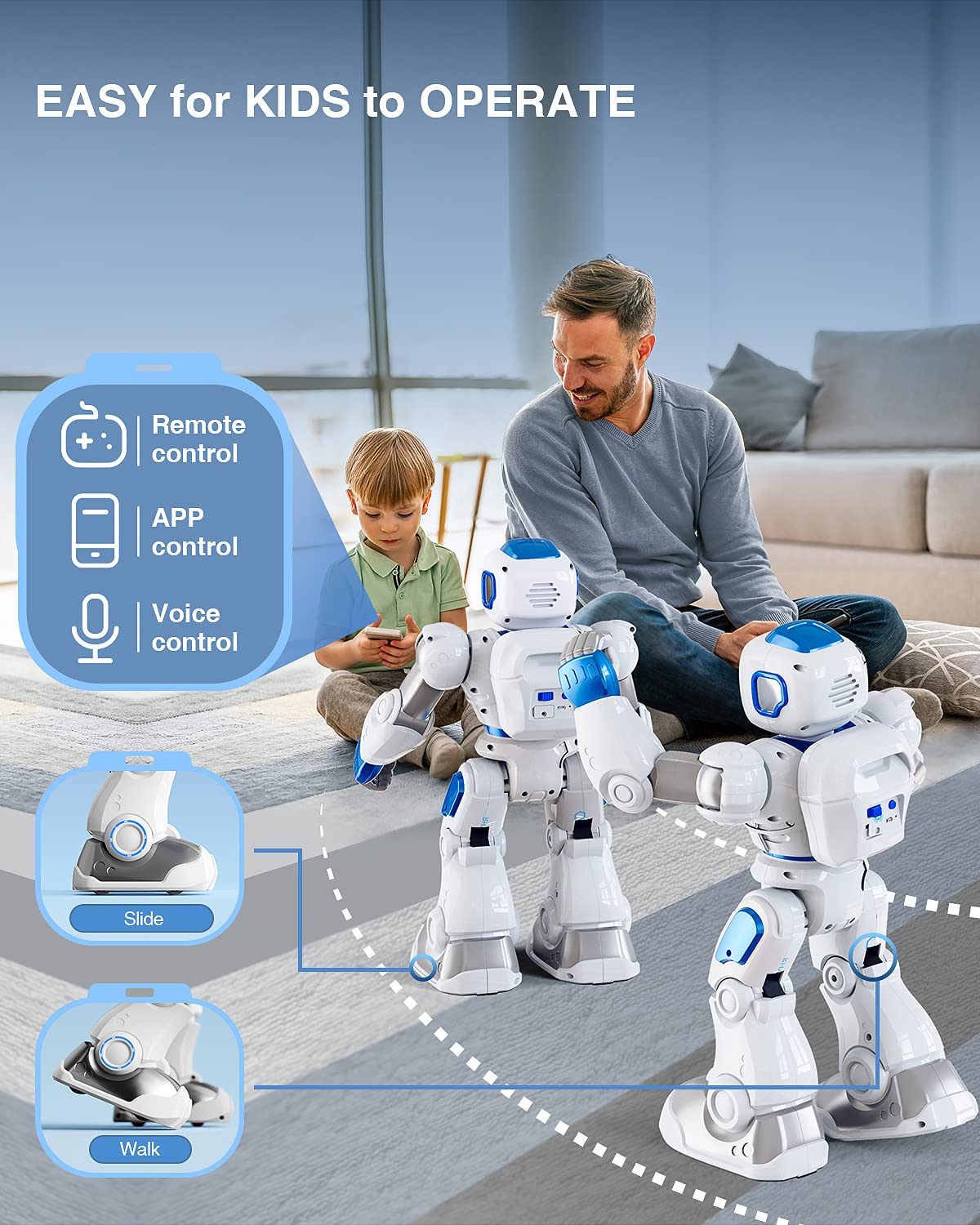 Programmable RC Dancing Robot with App, Voice & Motion Controls