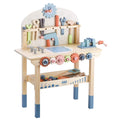 Wooden Kids Tool Workbench with Pretend Tools & Building Parts