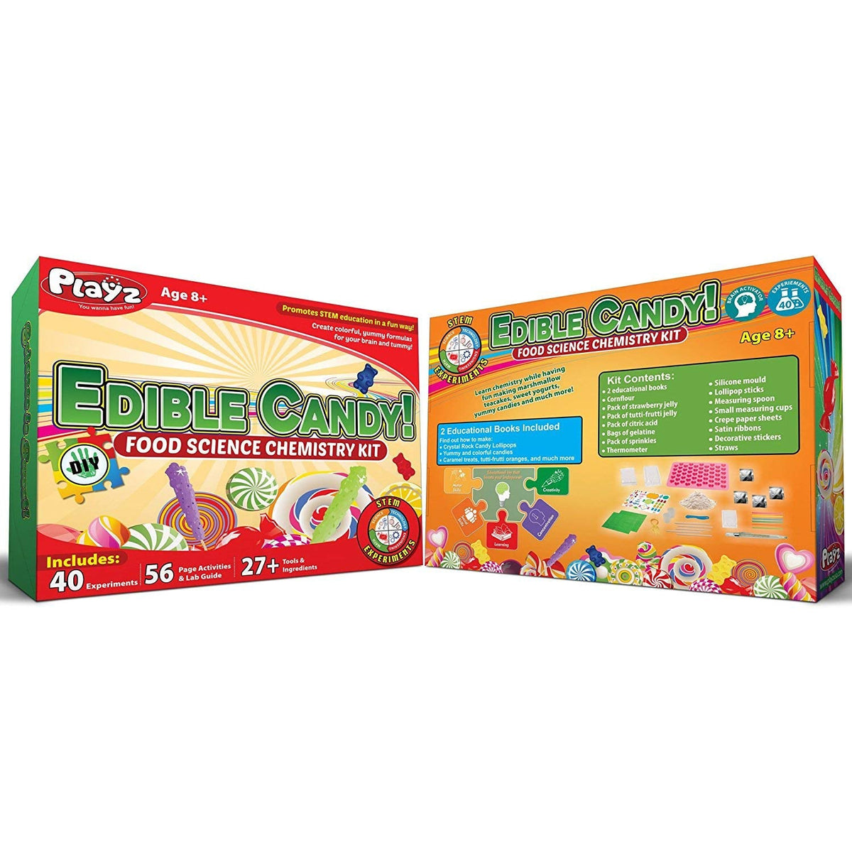 Playz Edible Candy Making Science Kit with 40+ Experiments - product photo