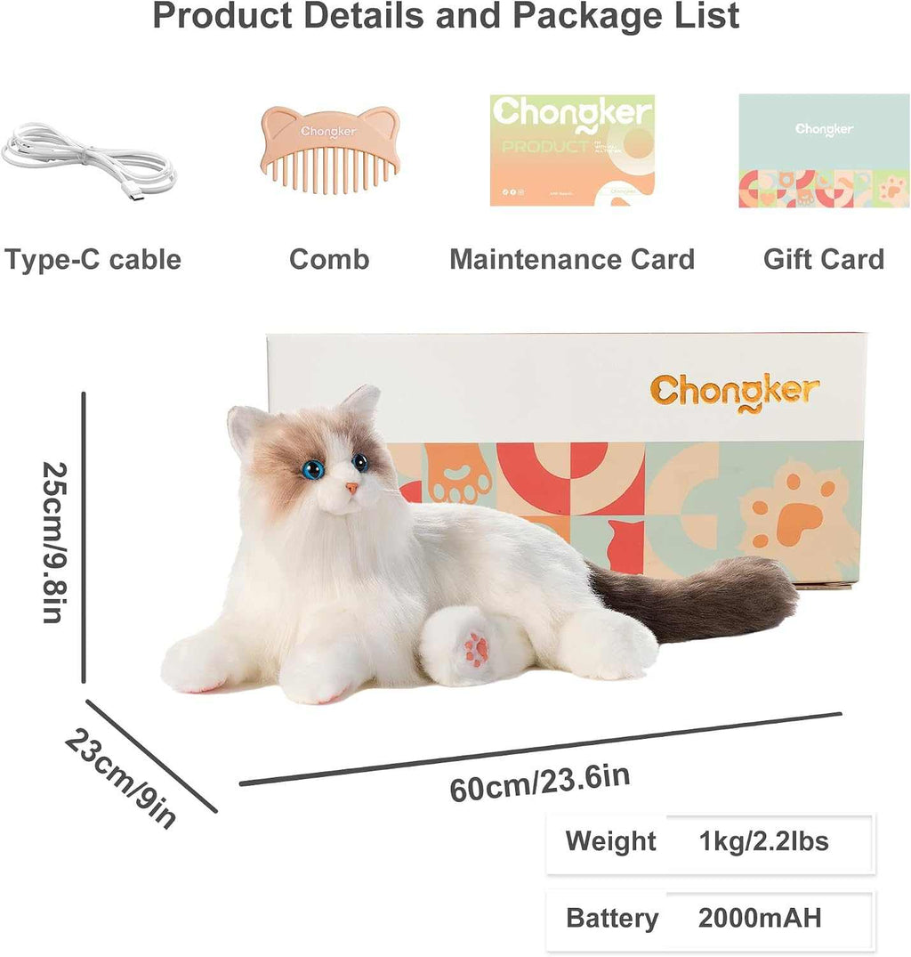 Percy Robot Cat – Voice,Purring & Heartbeat for Comfort - Maven Couture IncPERCY
