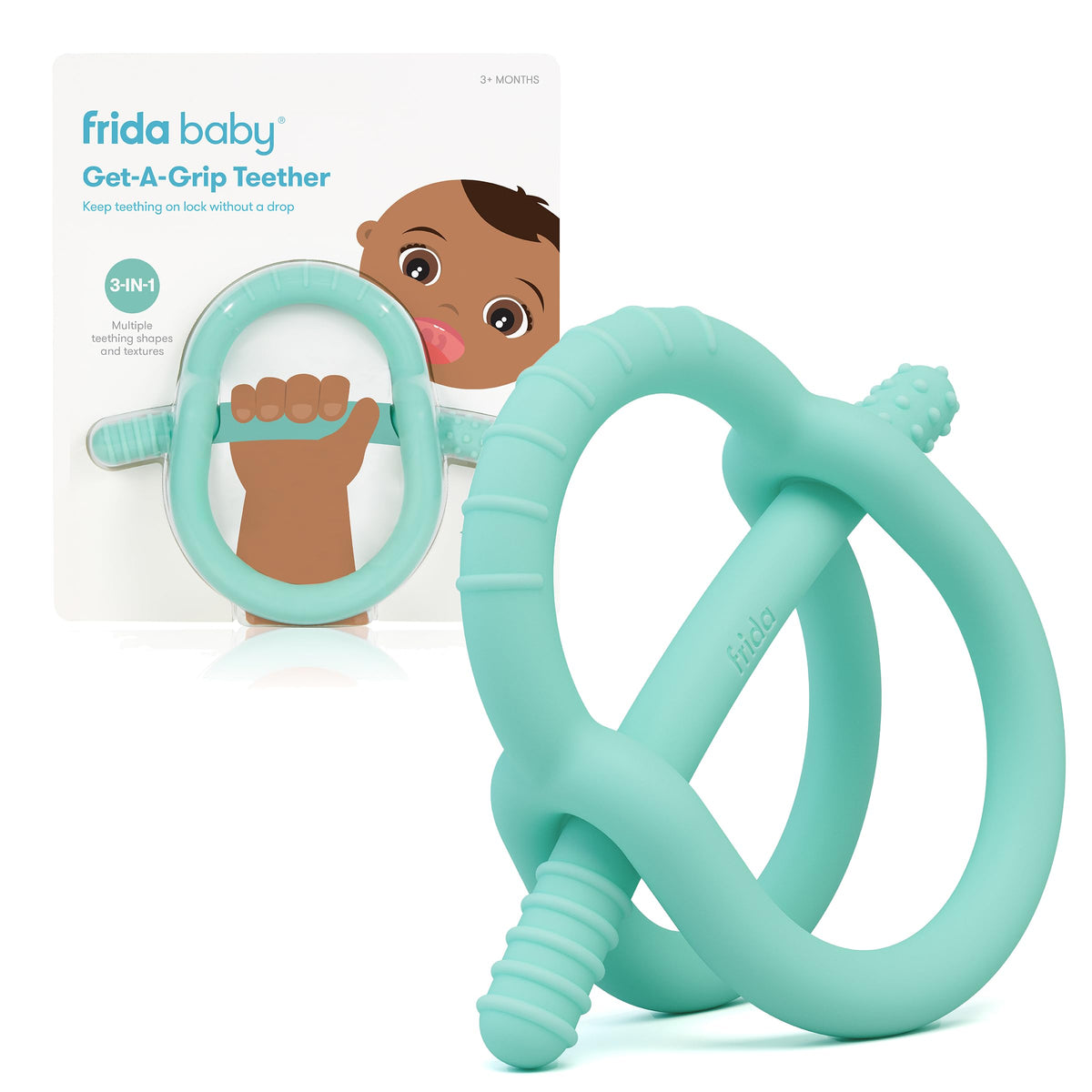 Get-A-Grip Silicone Baby Teether | Easy-Hold, BPA-Free Teething Relief