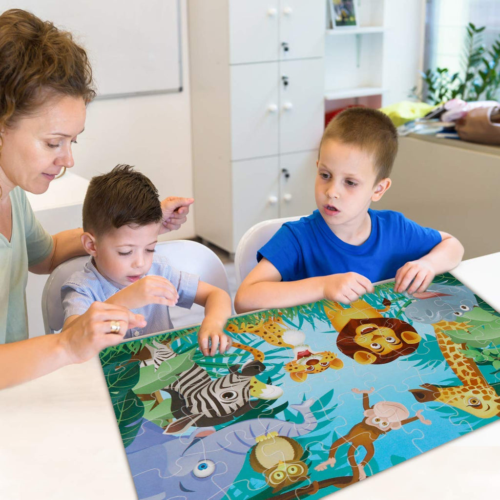 Animal Kingdom Floor Jigsaw Puzzle, 48 Large Pieces