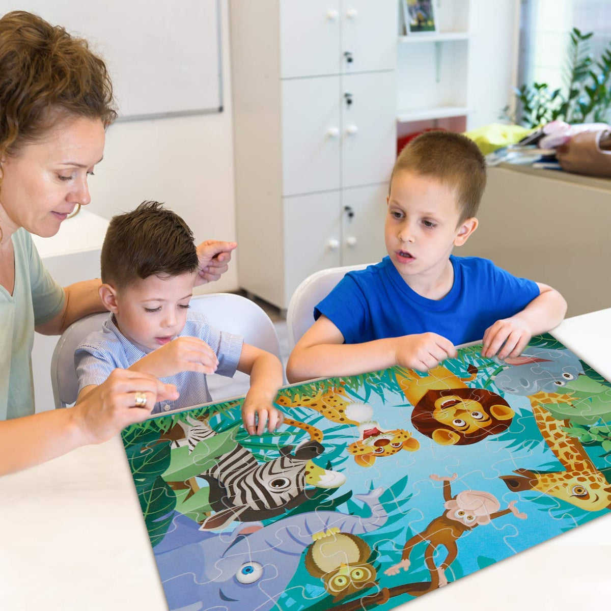 Animal Kingdom Floor Jigsaw Puzzle, 48 Large Pieces