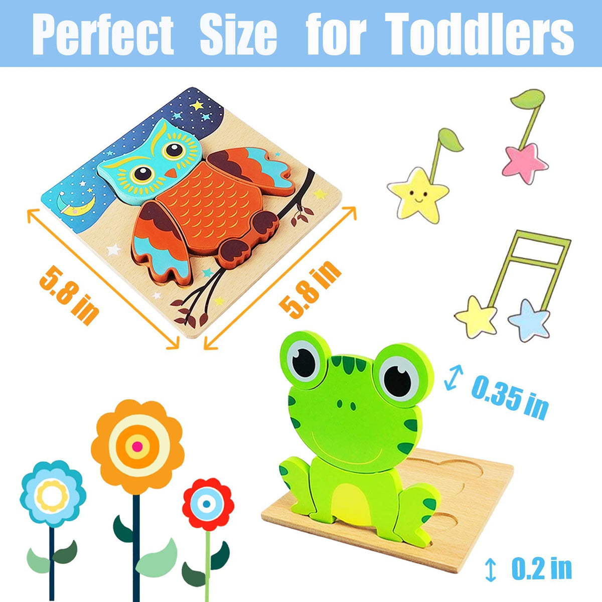 World of Animal Toddlers 6 Pack Puzzle