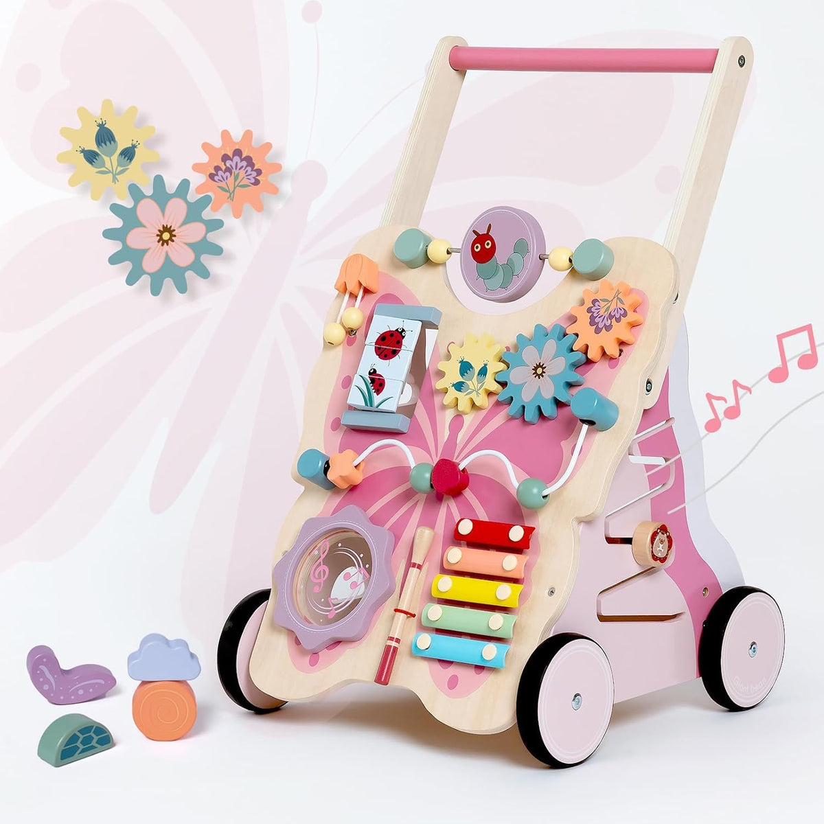 Galloping Ponies 2-in-1 Wooden Walker