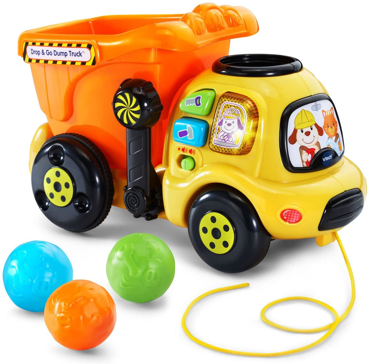 Toddler Pull-Along Dump Truck with 3 Counting Balls & Songs - product photo