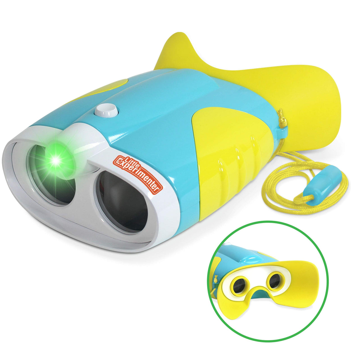 Kids Toy Binoculars with 2x Magnification & Flashlight