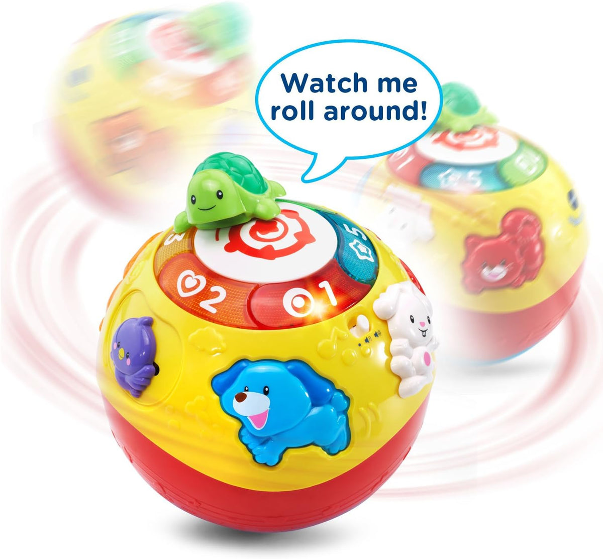Interactive Baby Learning Ball with 6 Animal Buttons & 45+ Sounds - product photo