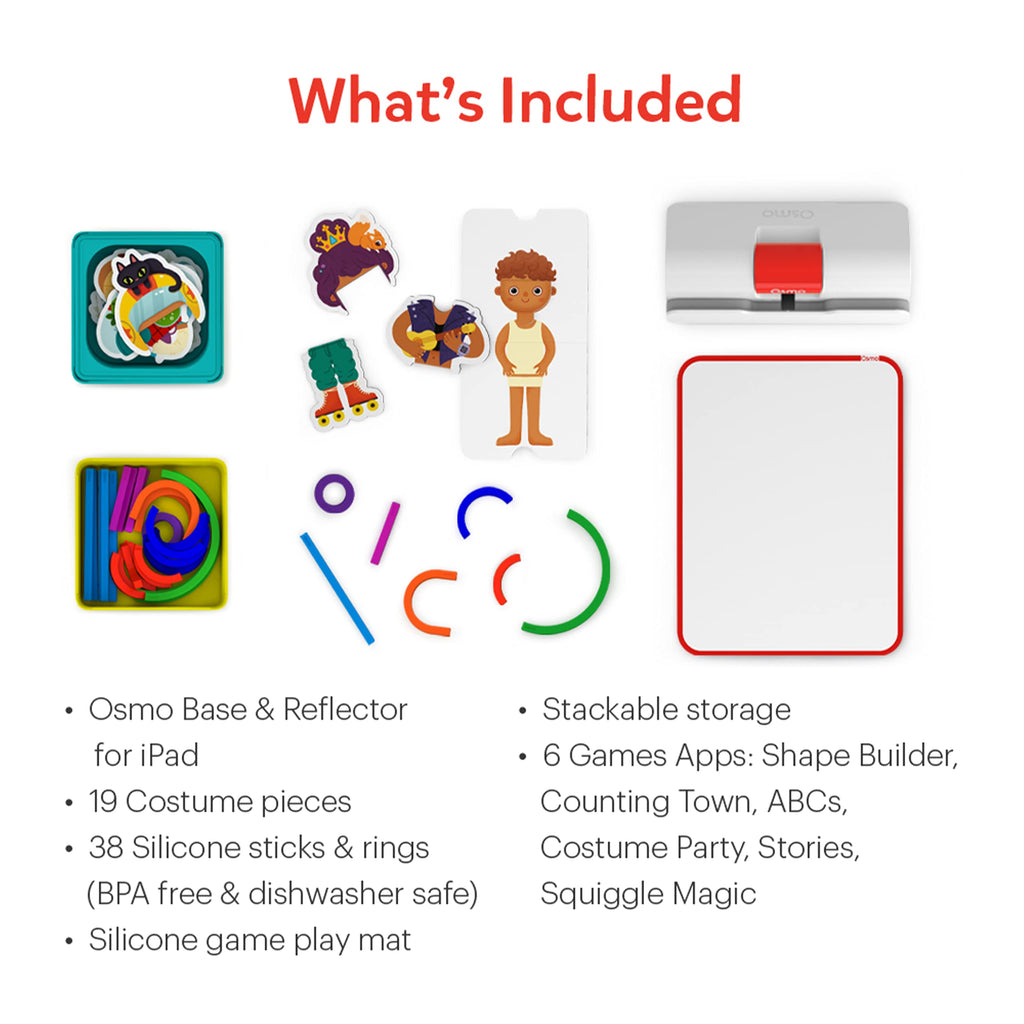 Osmo Little Genius Starter Kit for iPad, 6 Preschool Learning Games