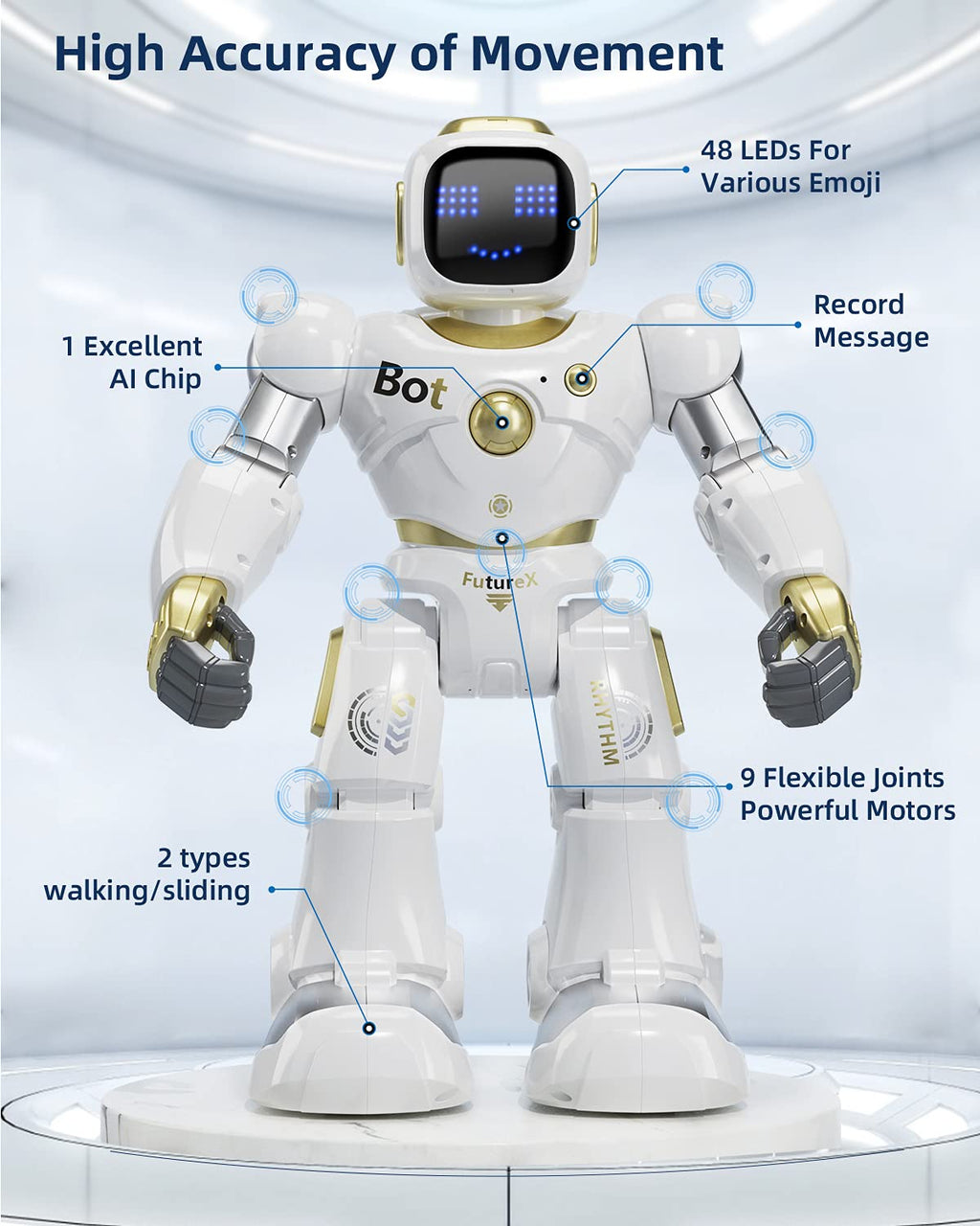Ruko 1088 Smart Robot for Kids with App, Voice & Remote Control