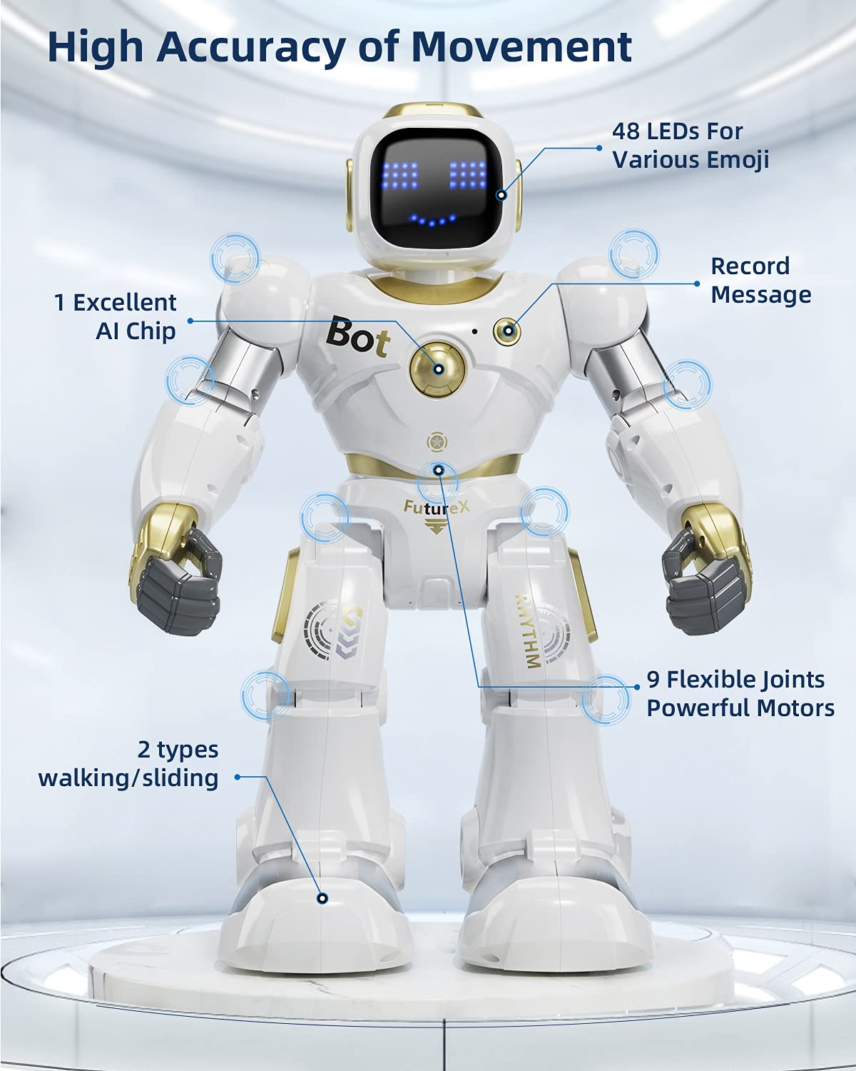 Ruko 1088 Smart Robot for Kids with App, Voice & Remote Control