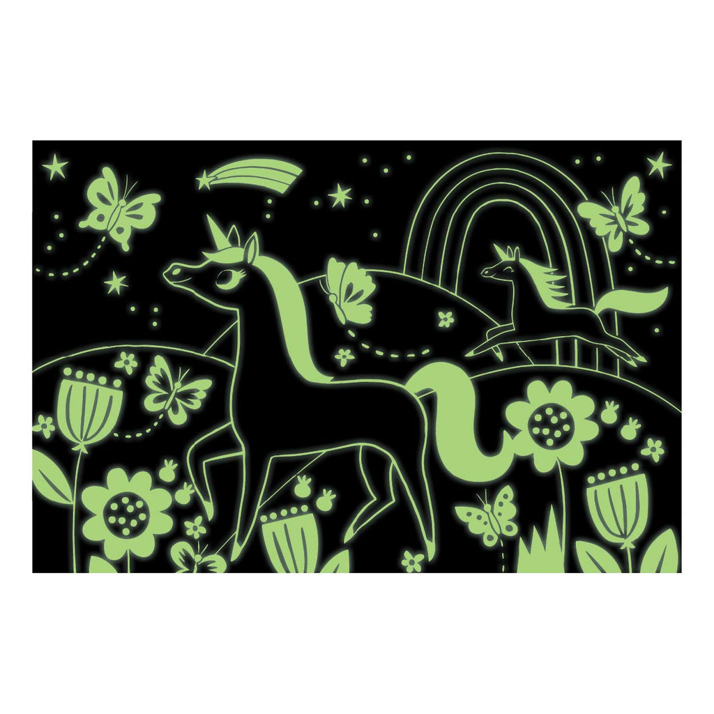 Mudpuppy Unicorns Glow-in-the-Dark Puzzle, 100 Pieces