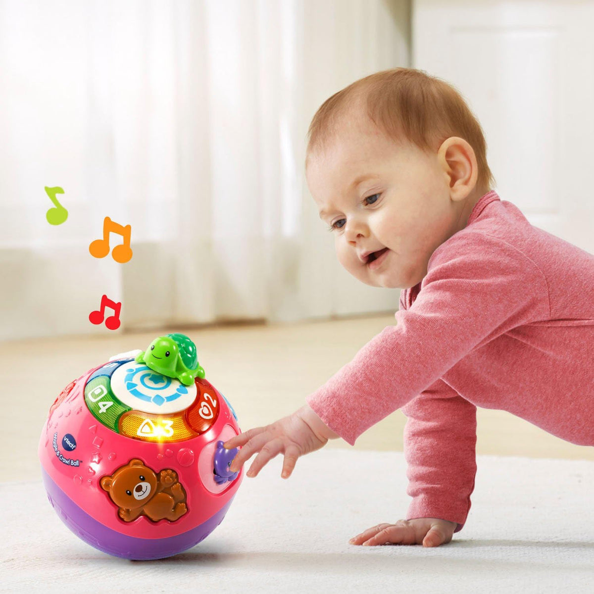 Interactive Baby Learning Ball with 6 Animal Buttons & 45+ Sounds - product photo