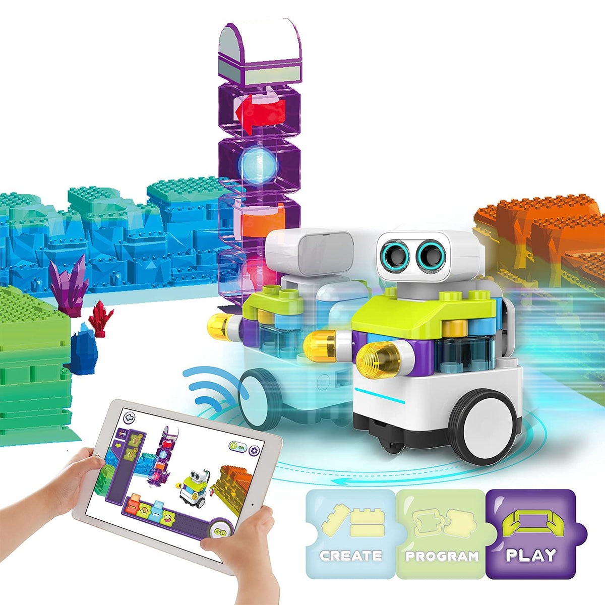 BOTZEES Coding Robot Building Kit for Kids, 130 Pieces