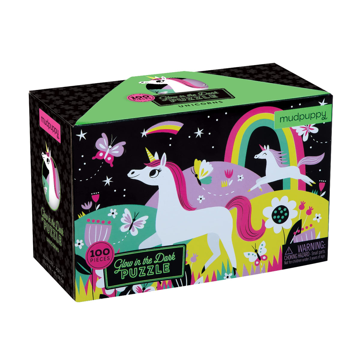 Mudpuppy Unicorns Glow-in-the-Dark Puzzle, 100 Pieces