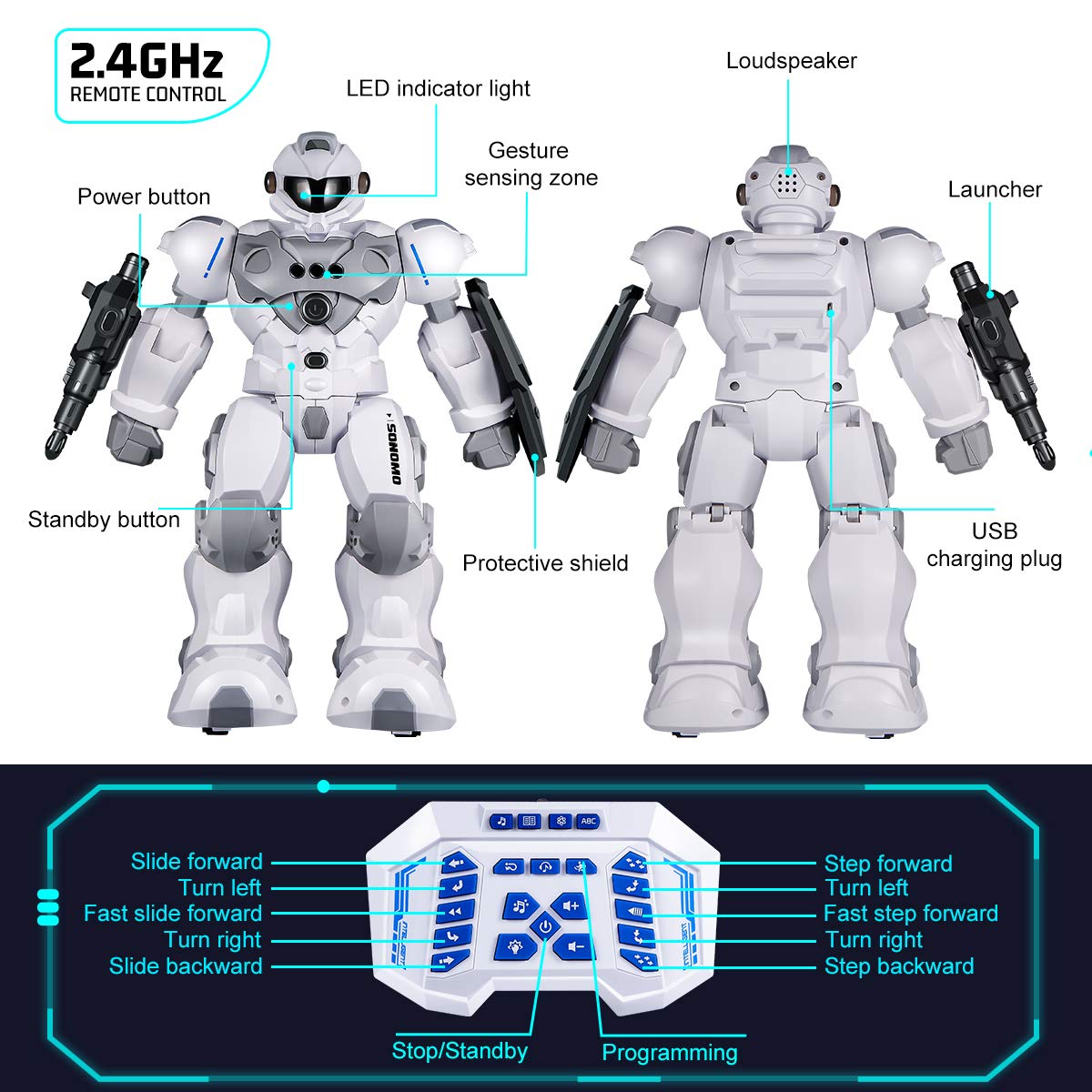 VAV Programmable RC Robot with Gesture Control & Remote