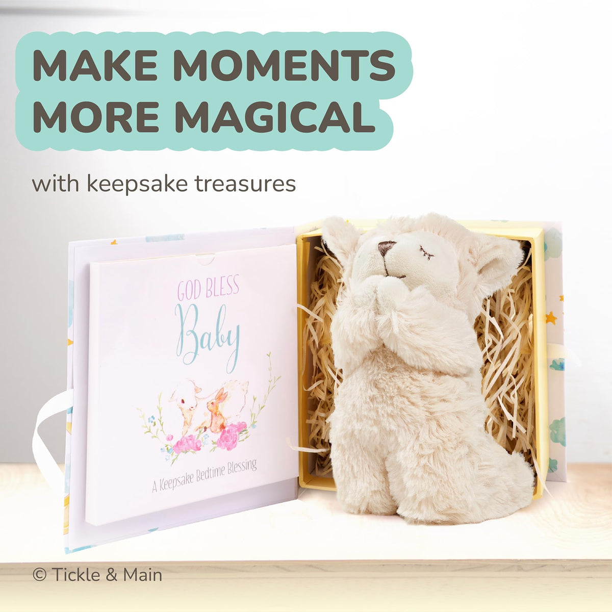 Sweet Prayers Gift Set: Plush Lamb & Bedtime Blessings Book for Baby’s Baptism