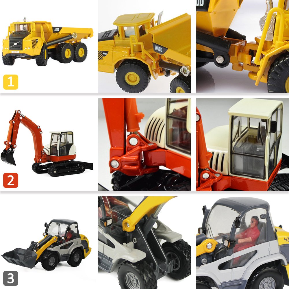 Die-Cast Alloy Construction Vehicle Toy with Moving Parts